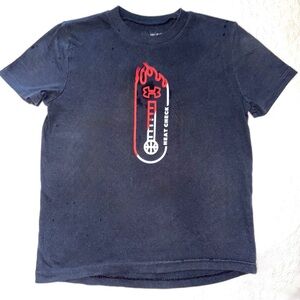 Under Armour Kids Navy Tee with Red Thermometer Graphic